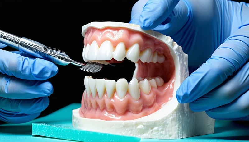 Dr. Bommarito crafting dentures Dr. Bommarito crafting dentures